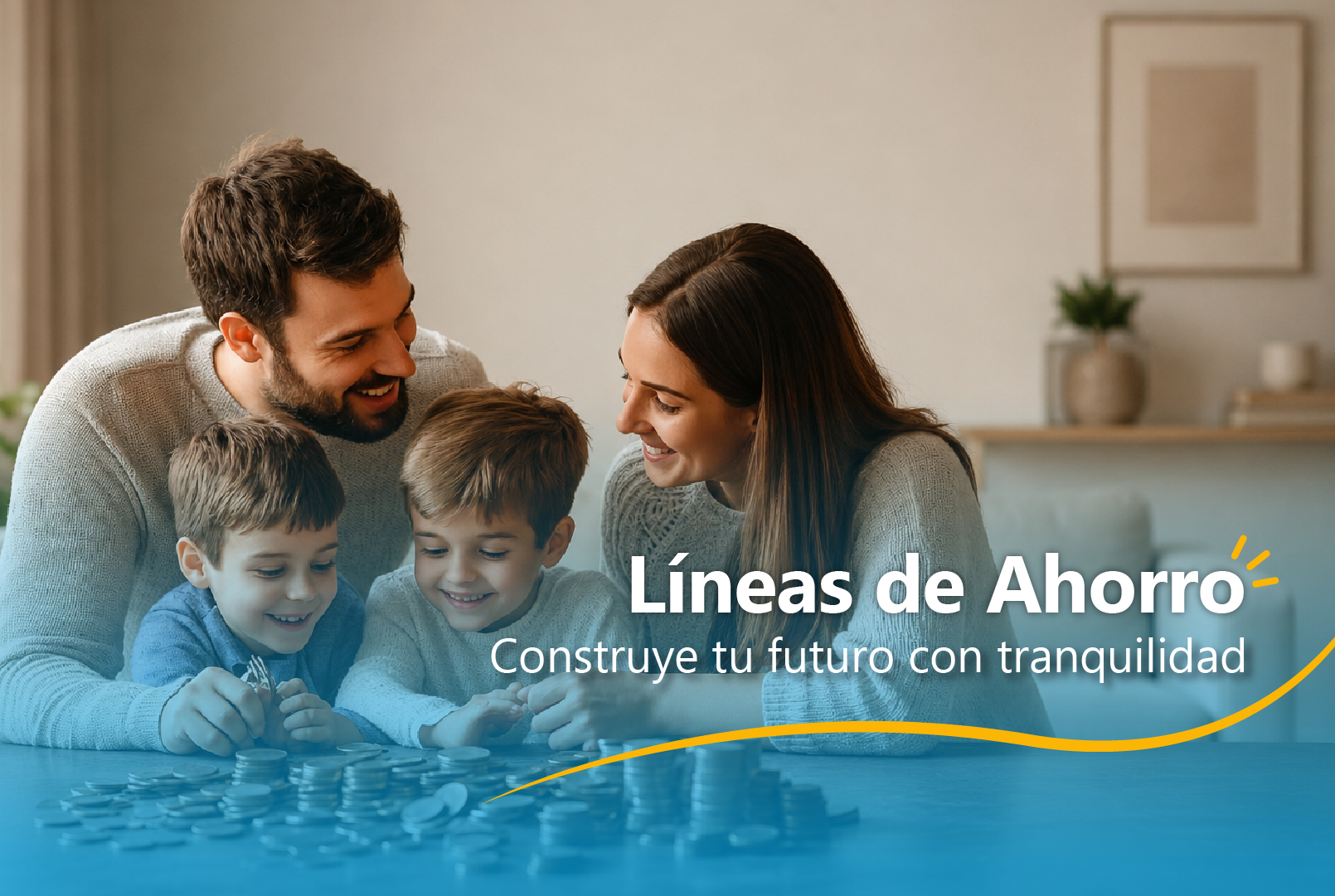 Líneas de Ahorro. Construye tu futuro con tranquilidad.